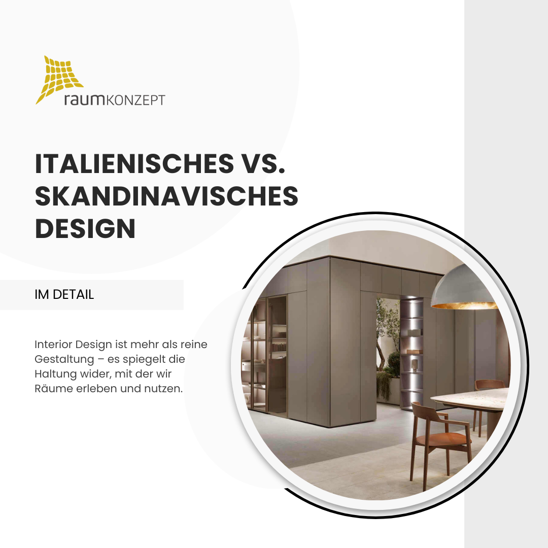 Italienisches Interior Design vs. skandinavischer Wohnstil
